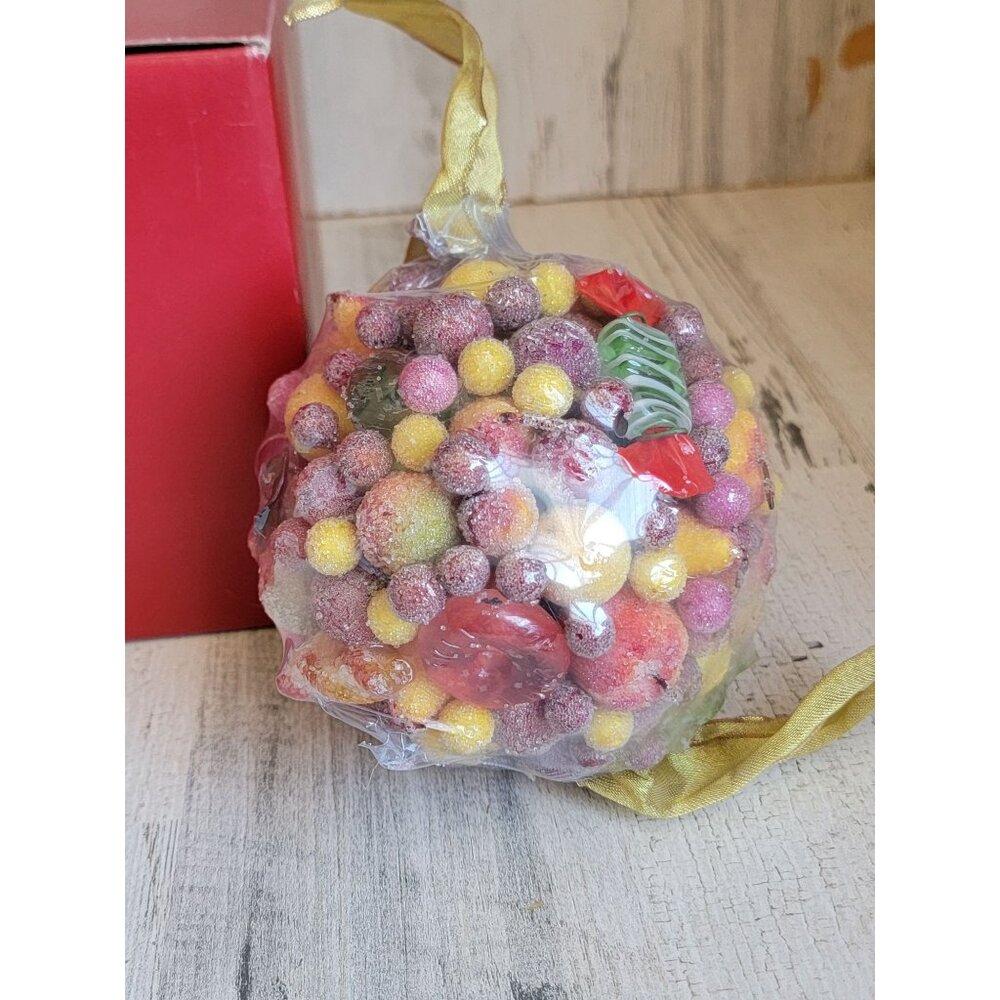 Waterford sugar plums kissing ball candy mistletoe ornament Xmas holiday heirloo